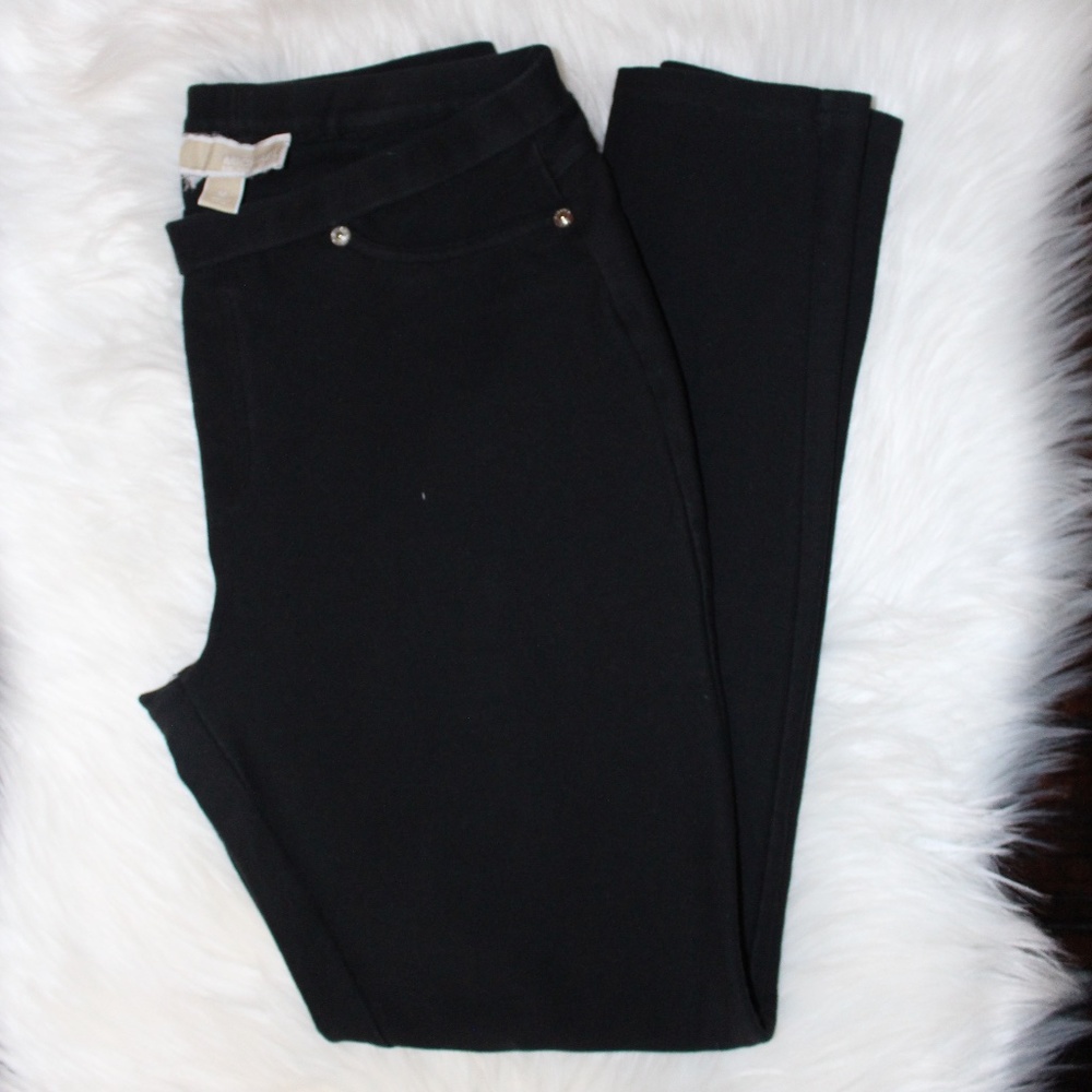 Michael Michael Kors, black stretch pull on leggings ....